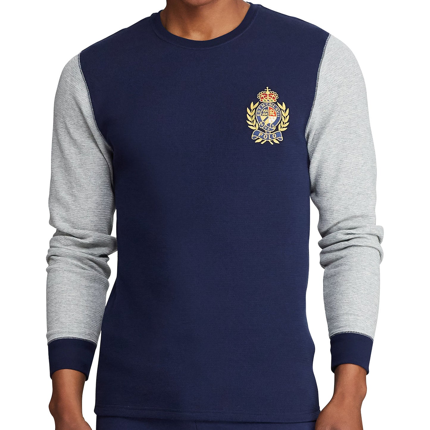 Polo Ralph Lauren Mens Navy Thermal Knit Pajama Shirt
