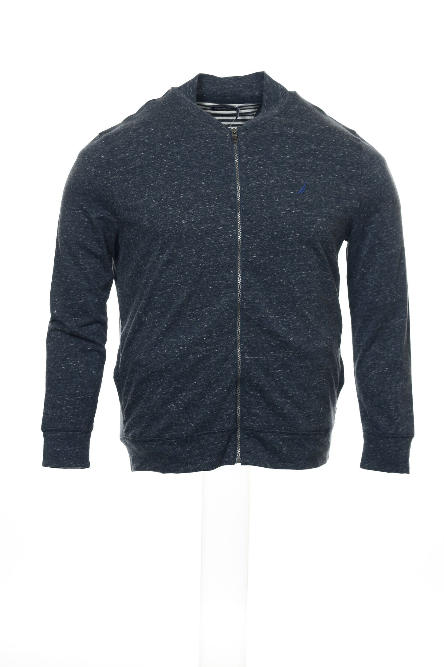 Nautica Men's Blue Heather Full Zip Sweater