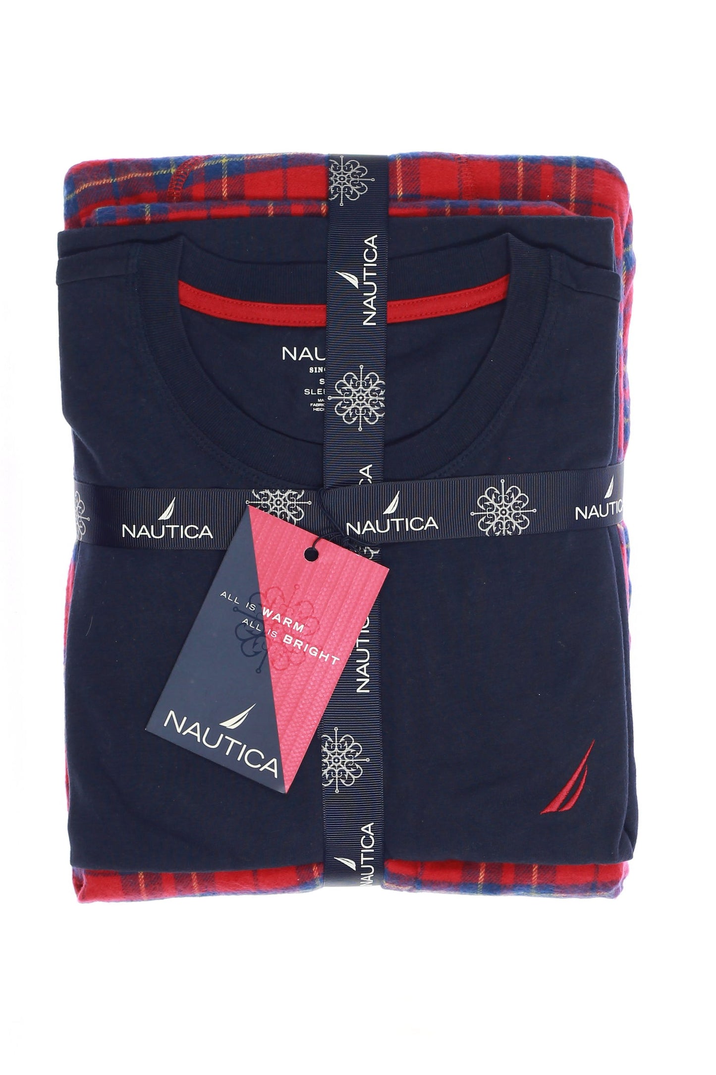 Nautica Men's Blue Plaid Pajama Pants