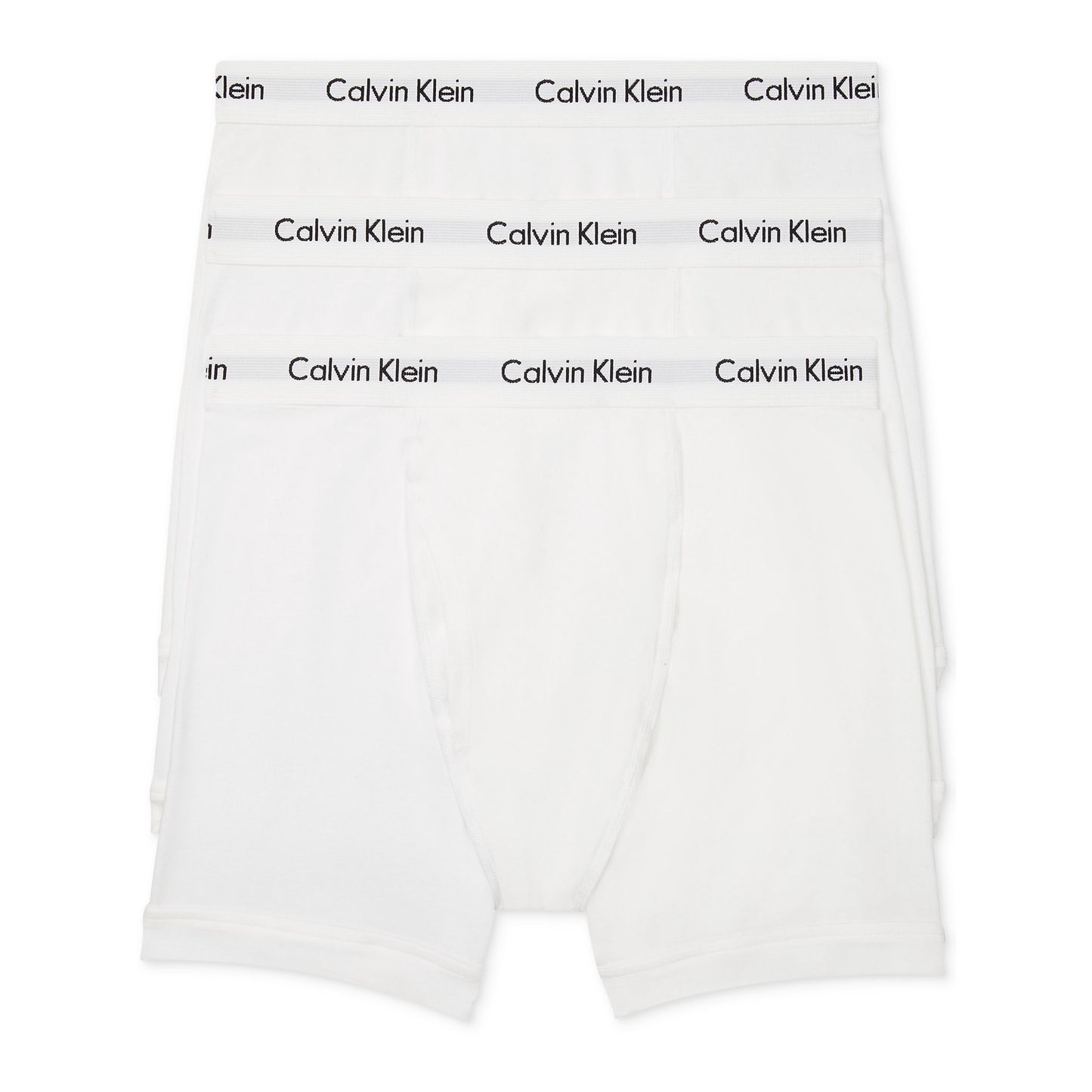 Calvin Klein Men's 3-Pack White Cotton Stretch Boxer Briefs (NB2616)