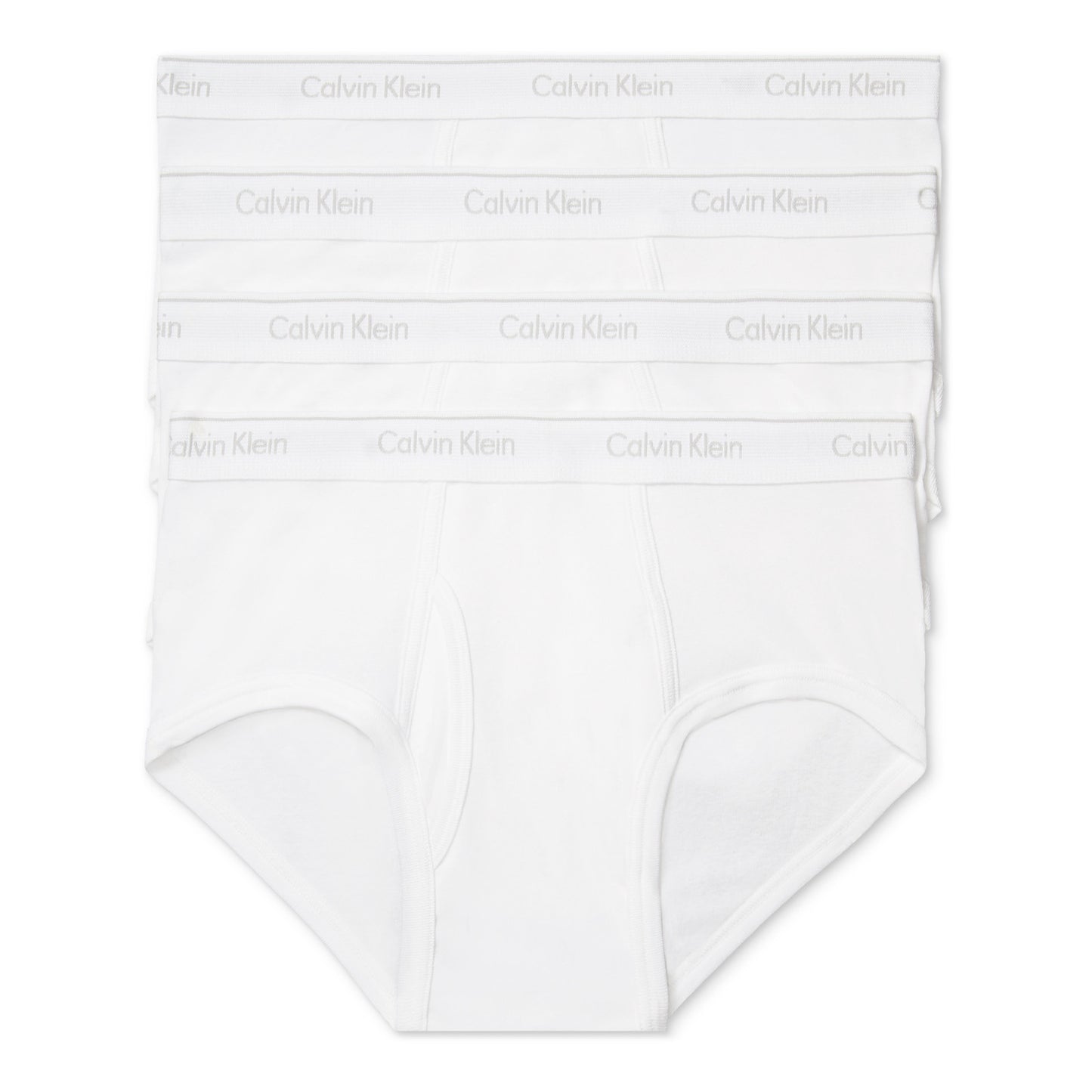 Calvin Klein Men's 4-Pack White Classic Fit Cotton Briefs