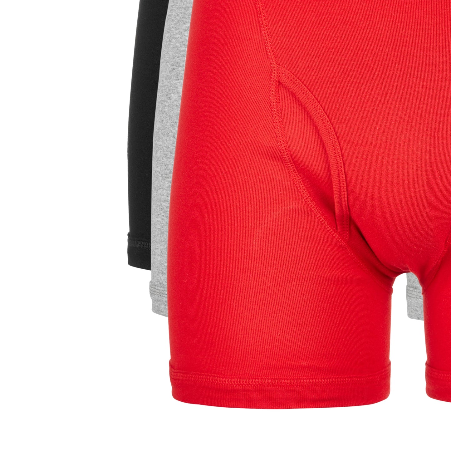 Polo Ralph Lauren Men's 3-Pack Cotton Boxer Briefs (Gray/Red/Black)
