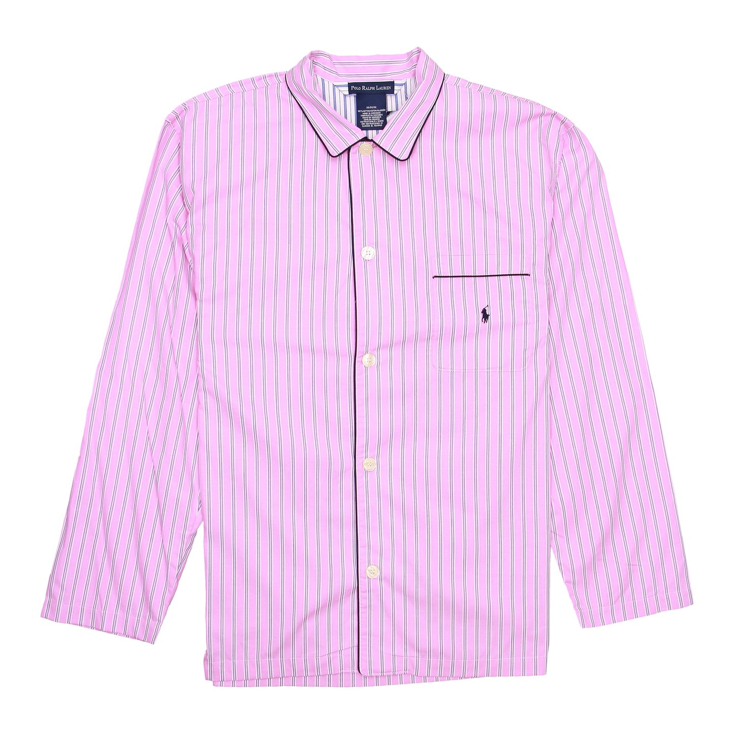 Polo Ralph Lauren Mens Pink Stripe Broadcloth Pajama Shirt