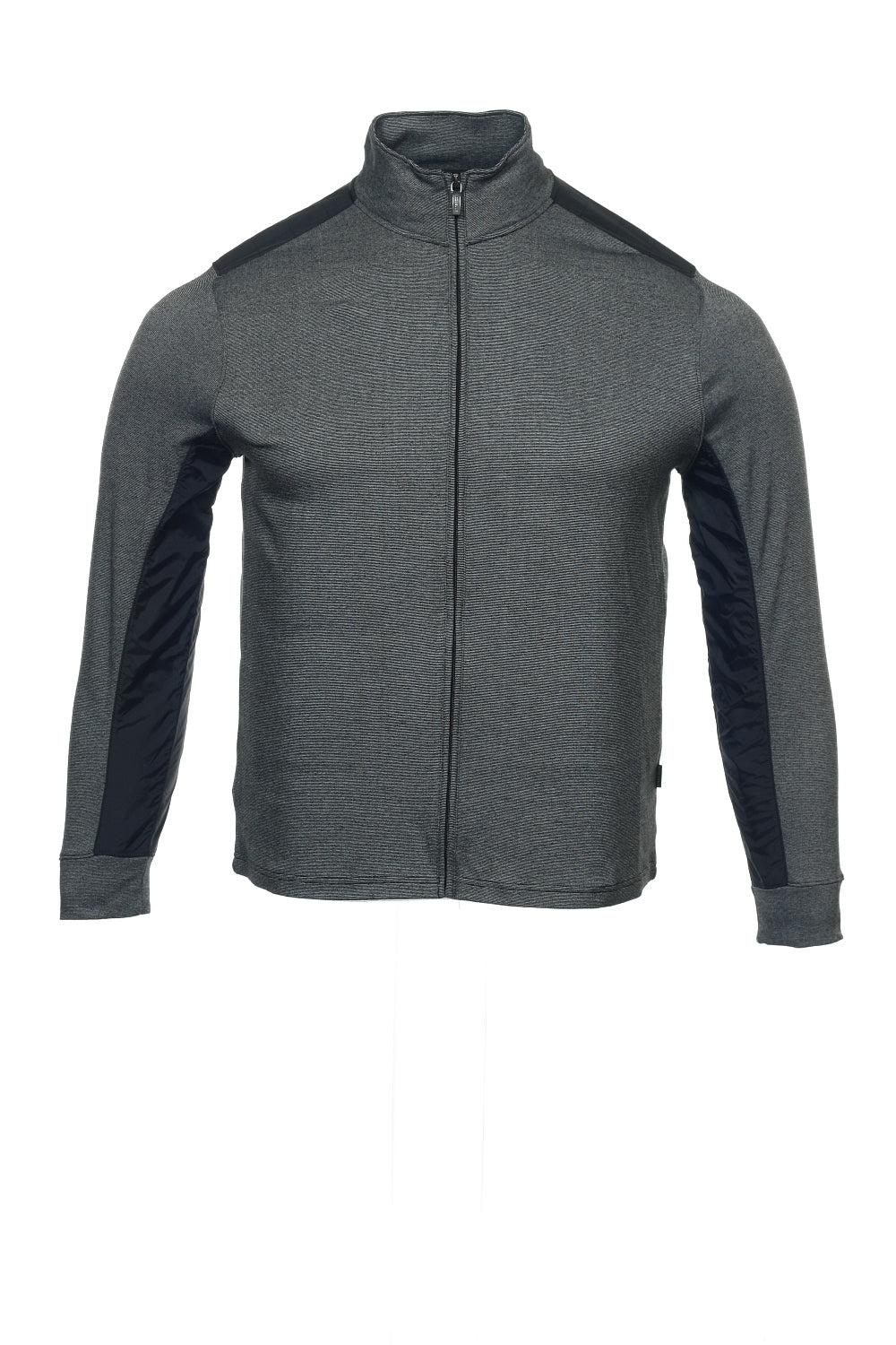 Perry Ellis Men's Black Heather Full Zip Sweatshirt