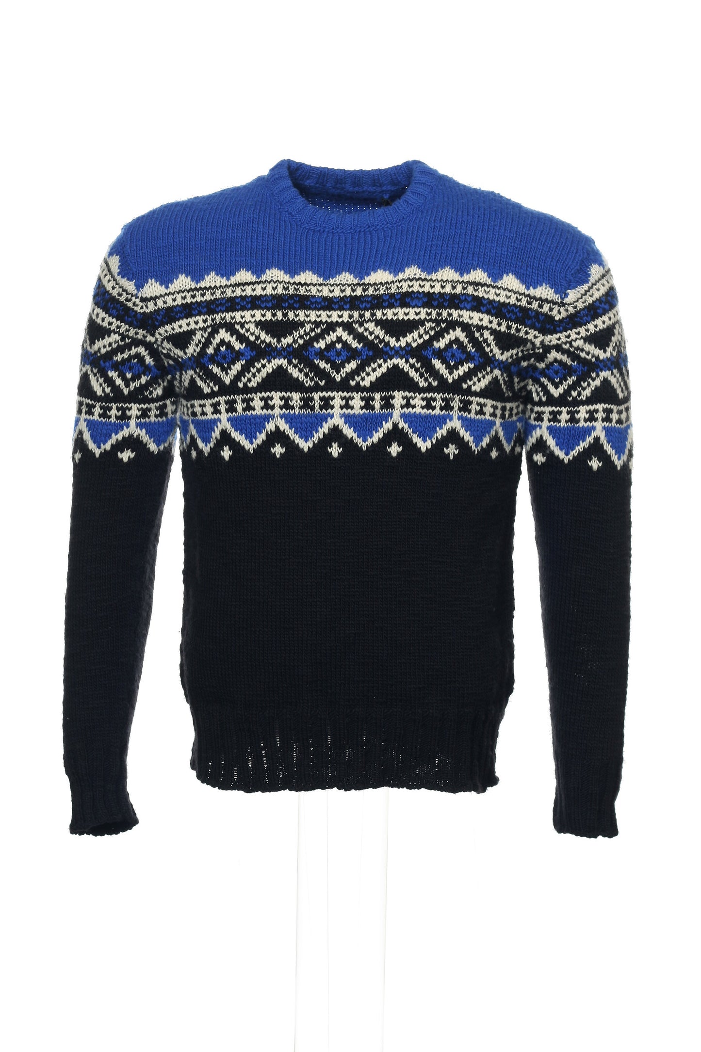 Polo Ralph Lauren Mens Black Merino Wool Nordic Christmas Sweater