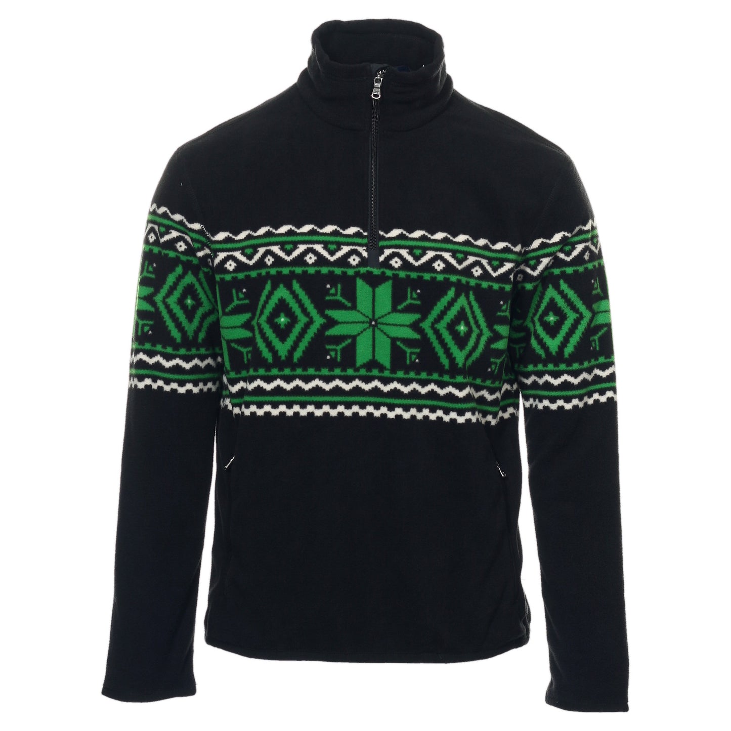Polo Ralph Lauren Men's Black Nordic Christmas Half Zip Fleece Pullover