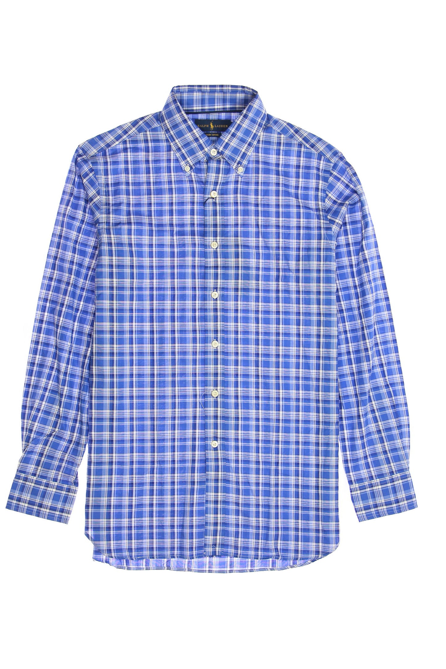 Polo Ralph Lauren Mens Blue Plaid Button Down Shirt