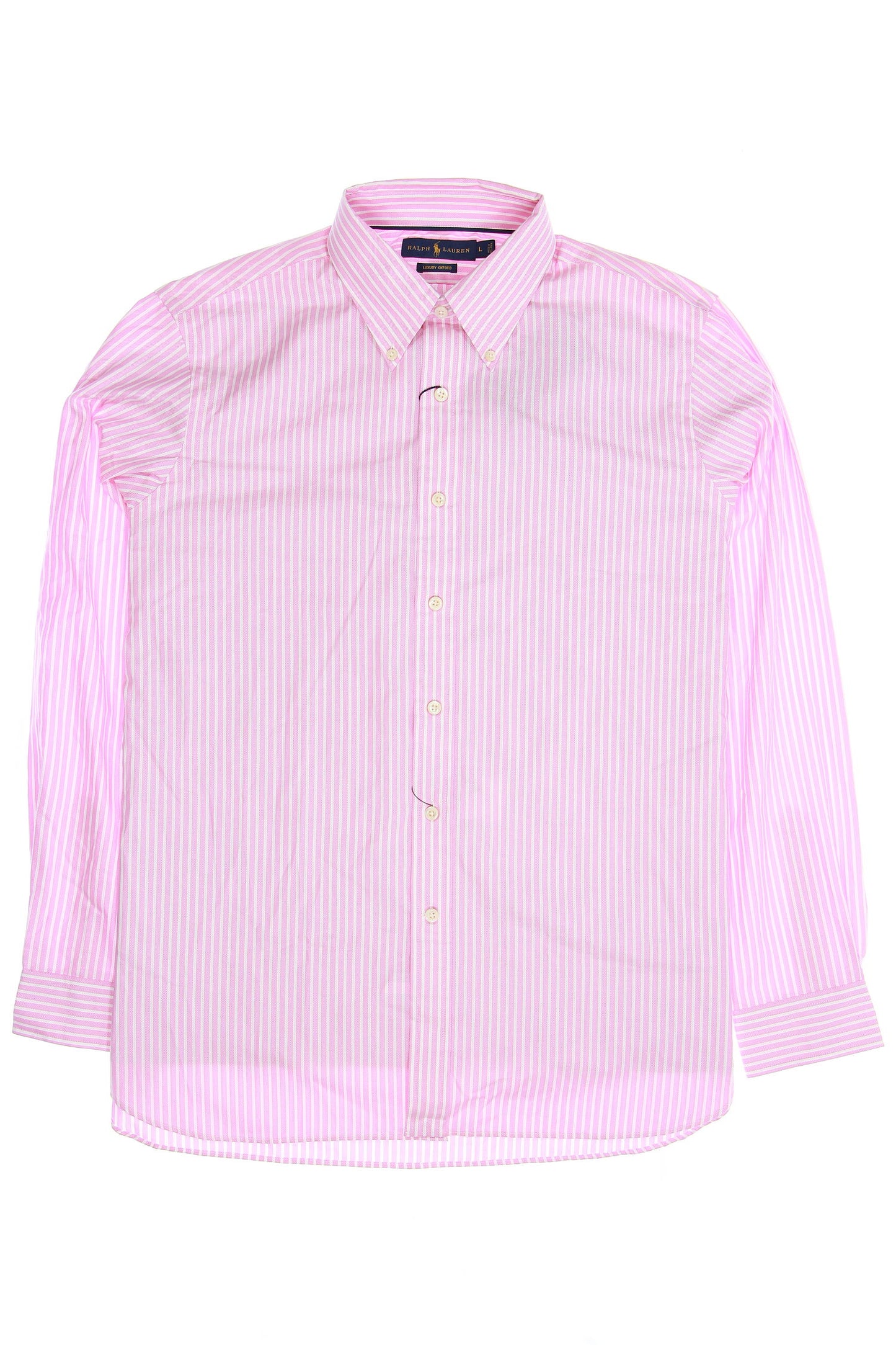Ralph Lauren Mens Pink Striped Button Down Shirt