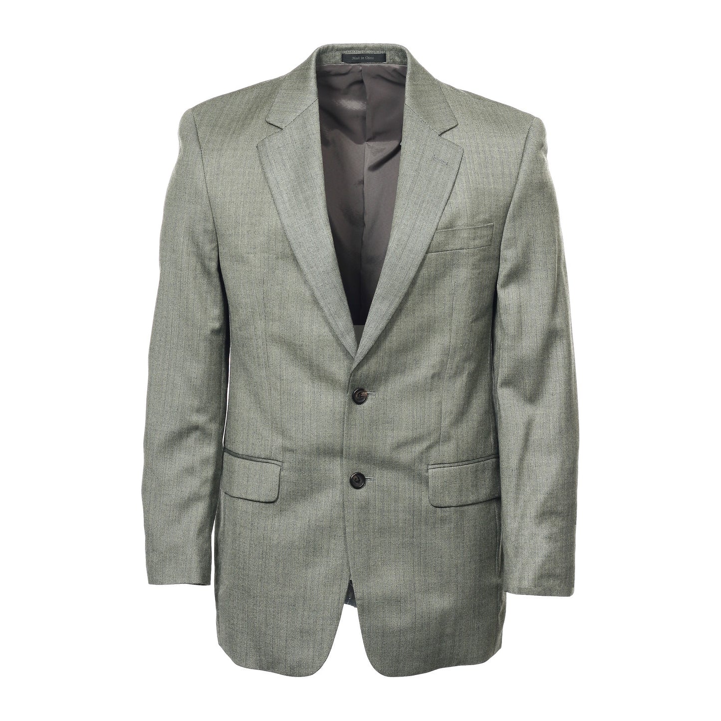 Lauren Ralph Lauren Mens Beige Herringbone Silk/Wool 2 Button Sport Coat