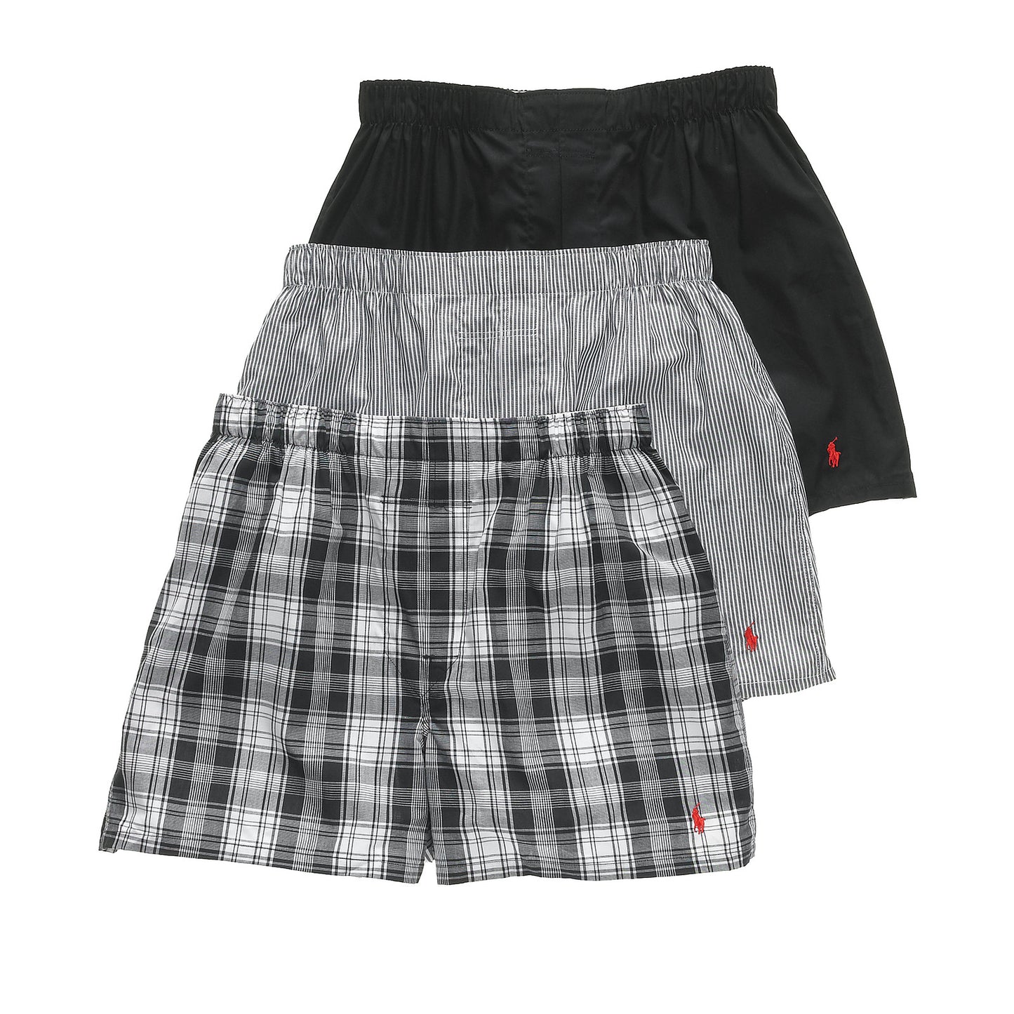 Polo Ralph Lauren Mens Black/Bengal/Stockton Woven Cotton Boxers