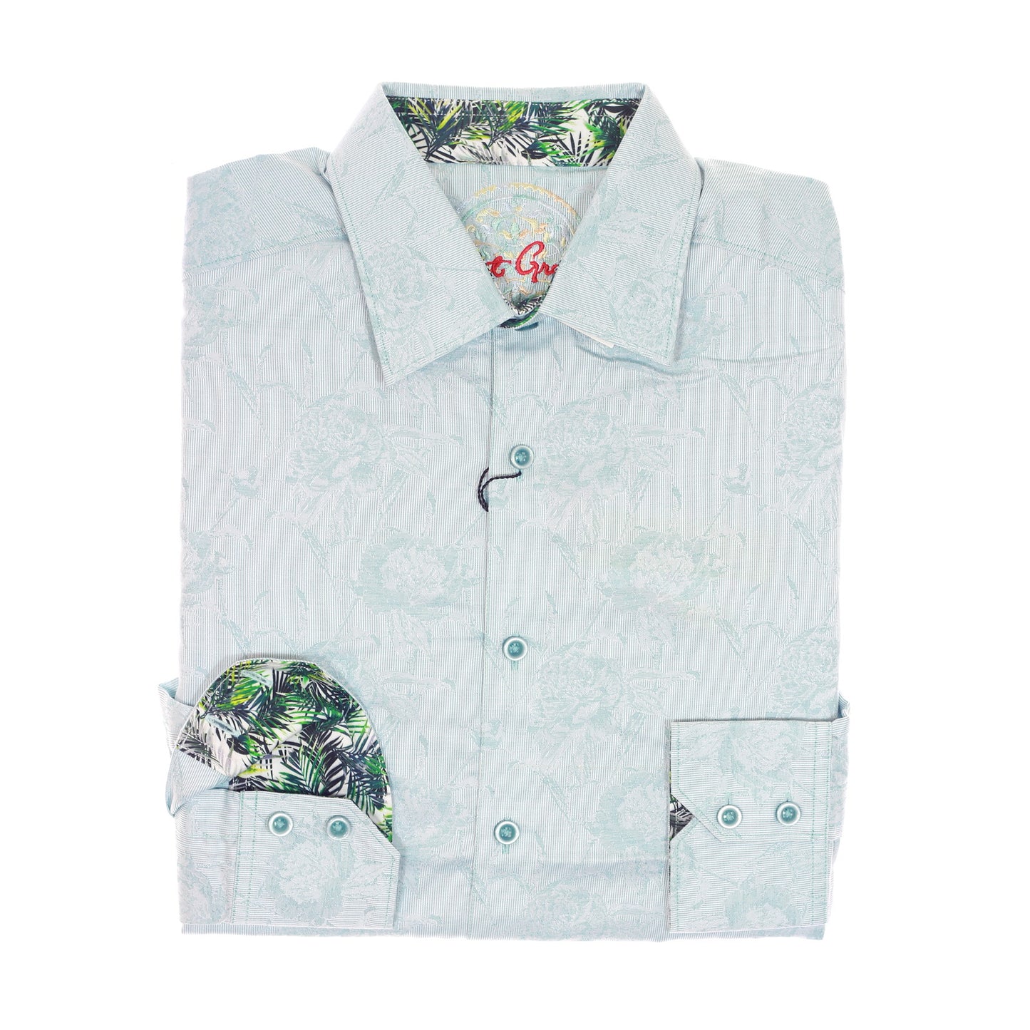 Robert Graham Mens Light Blue Floral Classic Fit Button Down Sport Shirt