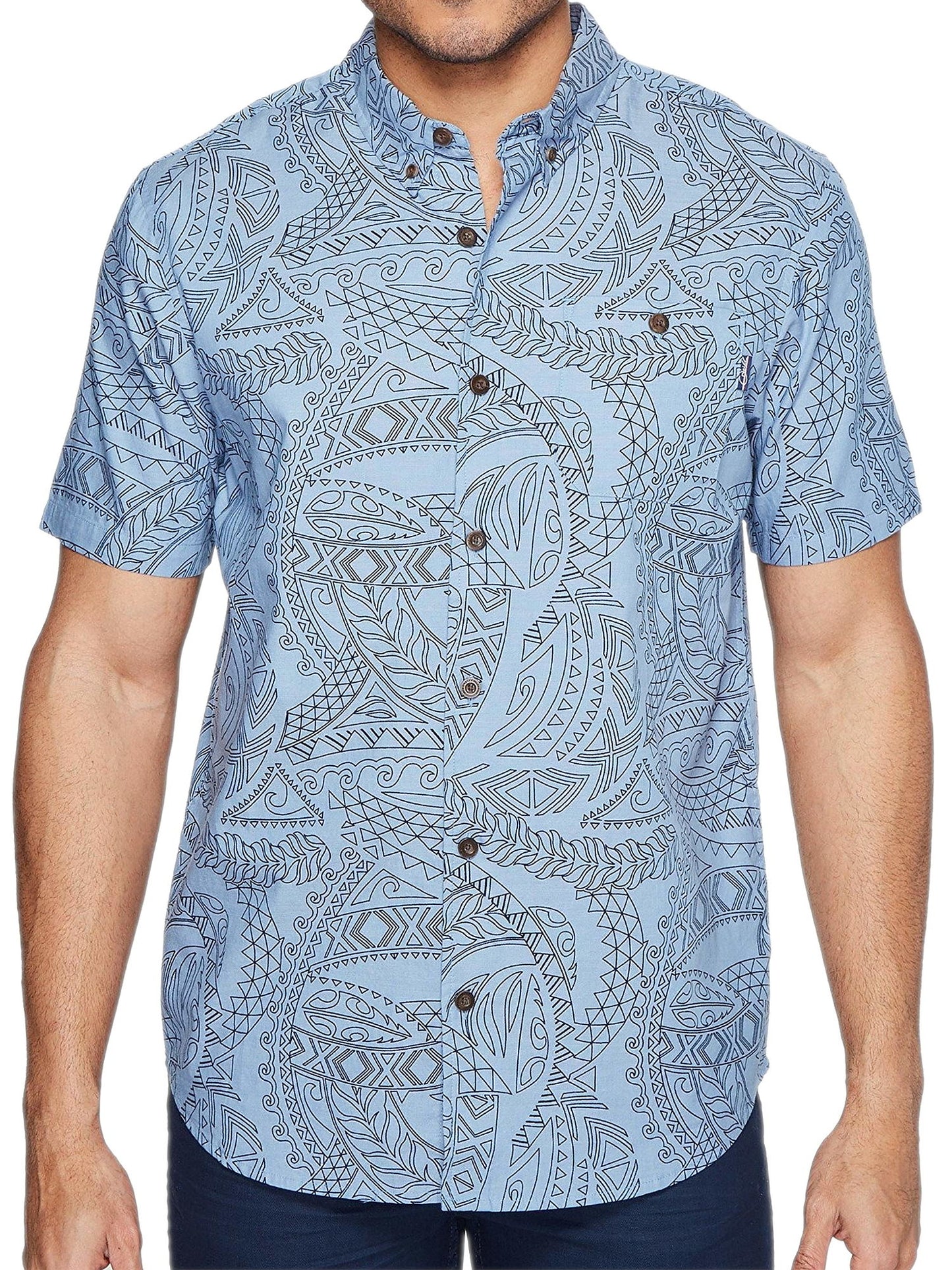 O'Neill Mens Blue Button Down Shirt