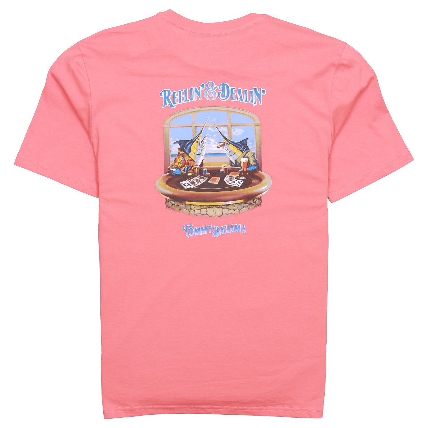 Tommy Bahama Reelin' & Dealin' Men's Light Havana Cotton Crew Neck T-Shirt