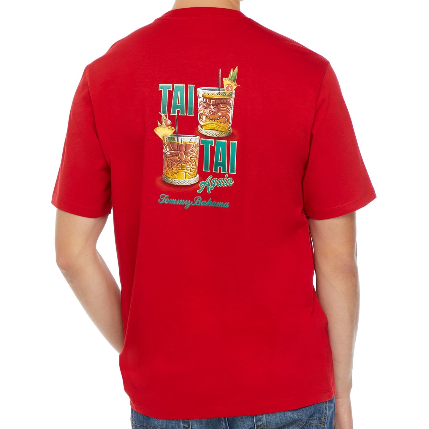 Tommy Bahama TAI TAI Again Mens Regal Red Graphic Crewneck T-Shirt