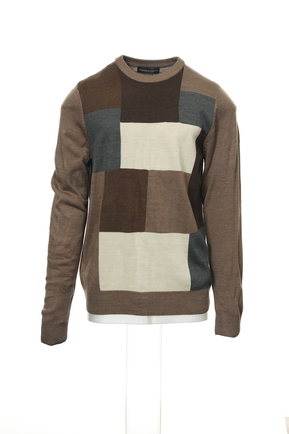 Tricots St Raphael Men's Brown Heather Crew Neck Sweater