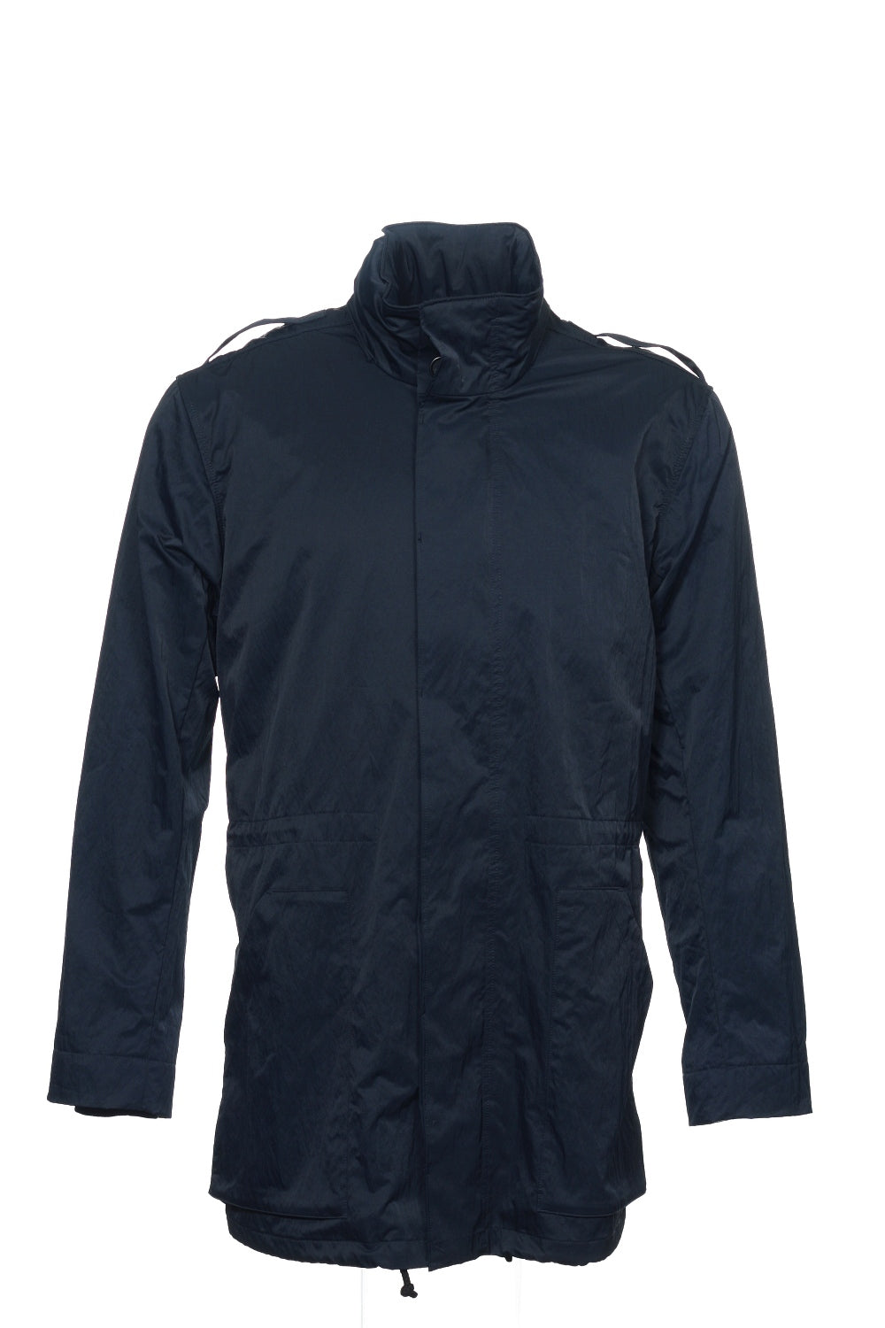 Vince Mens Integrated Hood Black Military Jacket