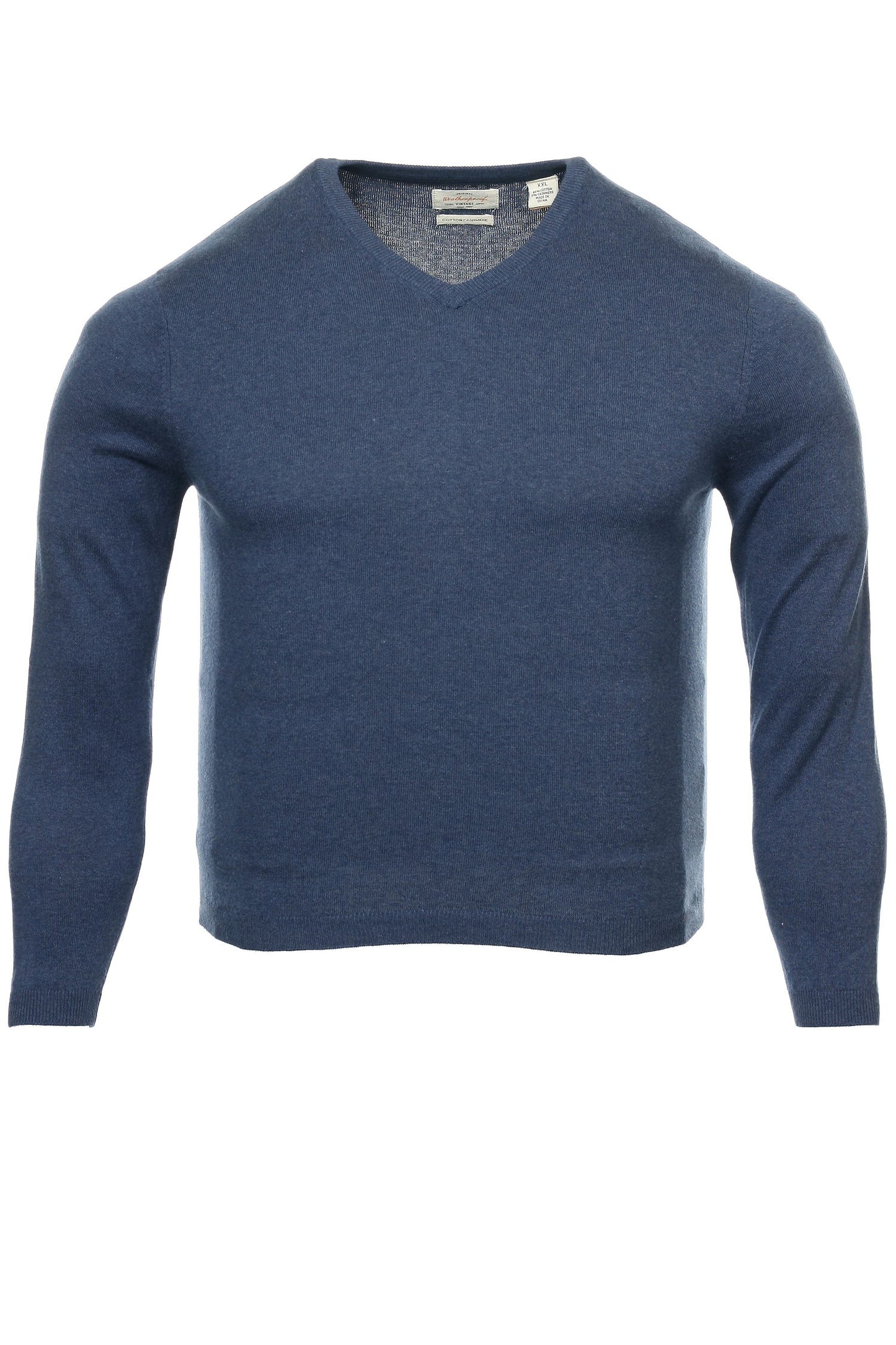 Weatherproof Vintage Mens Blue Heather V-Neck Sweater