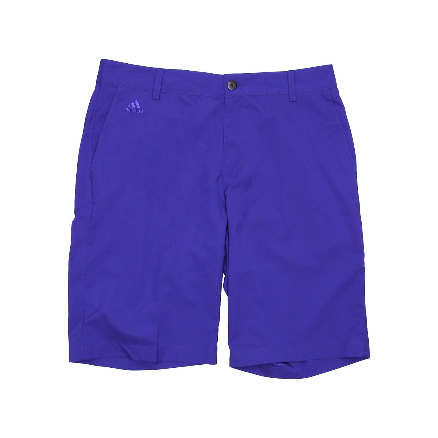 Adidas Golf Mens 10.5" Inseam Purple Flat Front Walking Shorts