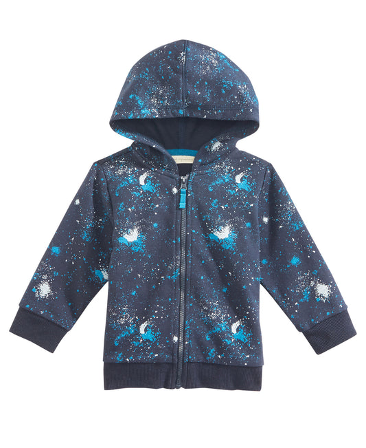 First Impressions Baby Boys Galaxy-Print Full Zip Hoodie