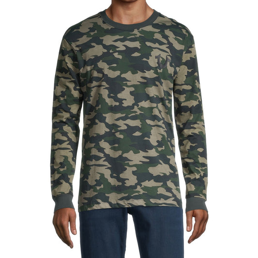 True Religion Lamar Mens Camo Long Sleeve Crewneck T-Shirt