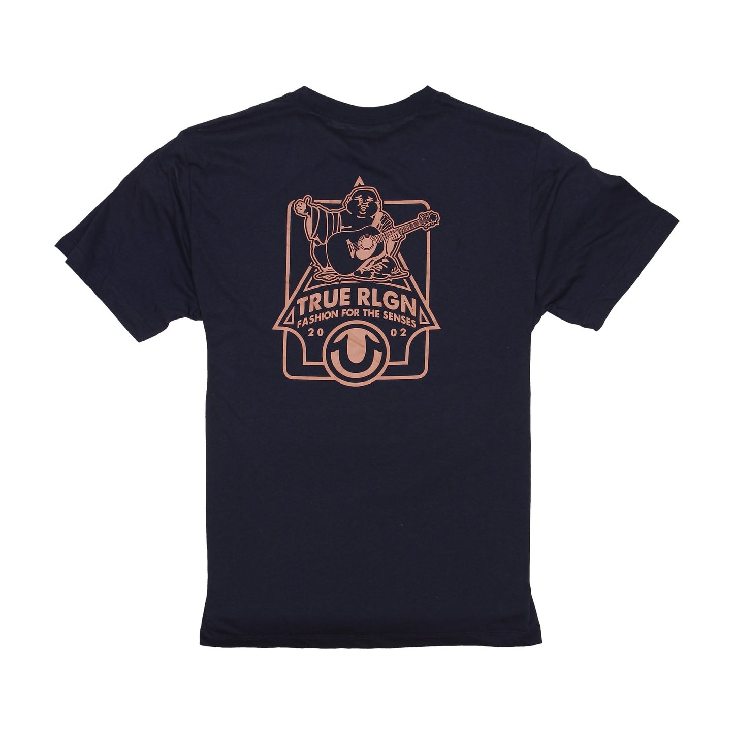 True Religion Mens Night Sky Buddha Graphic Crewneck T-Shirt