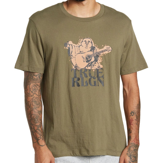 True Religion Mens Kalamata Buddha Graphic Crewneck T-Shirt