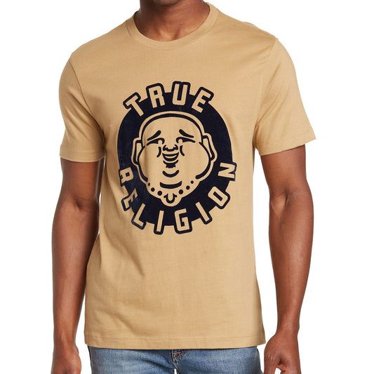 True Religion Mens Portobello Cotton Buddha Face SS Tee Graphic T-Shirt