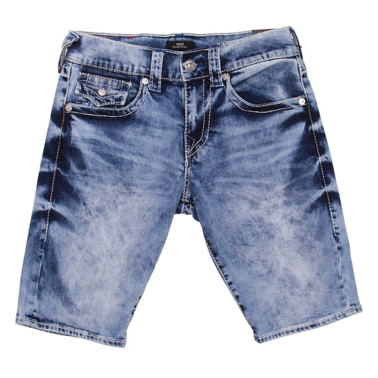 True Religion Ricky Big T Flap Men's Light Shaker Relaxed Straight Jean Shorts