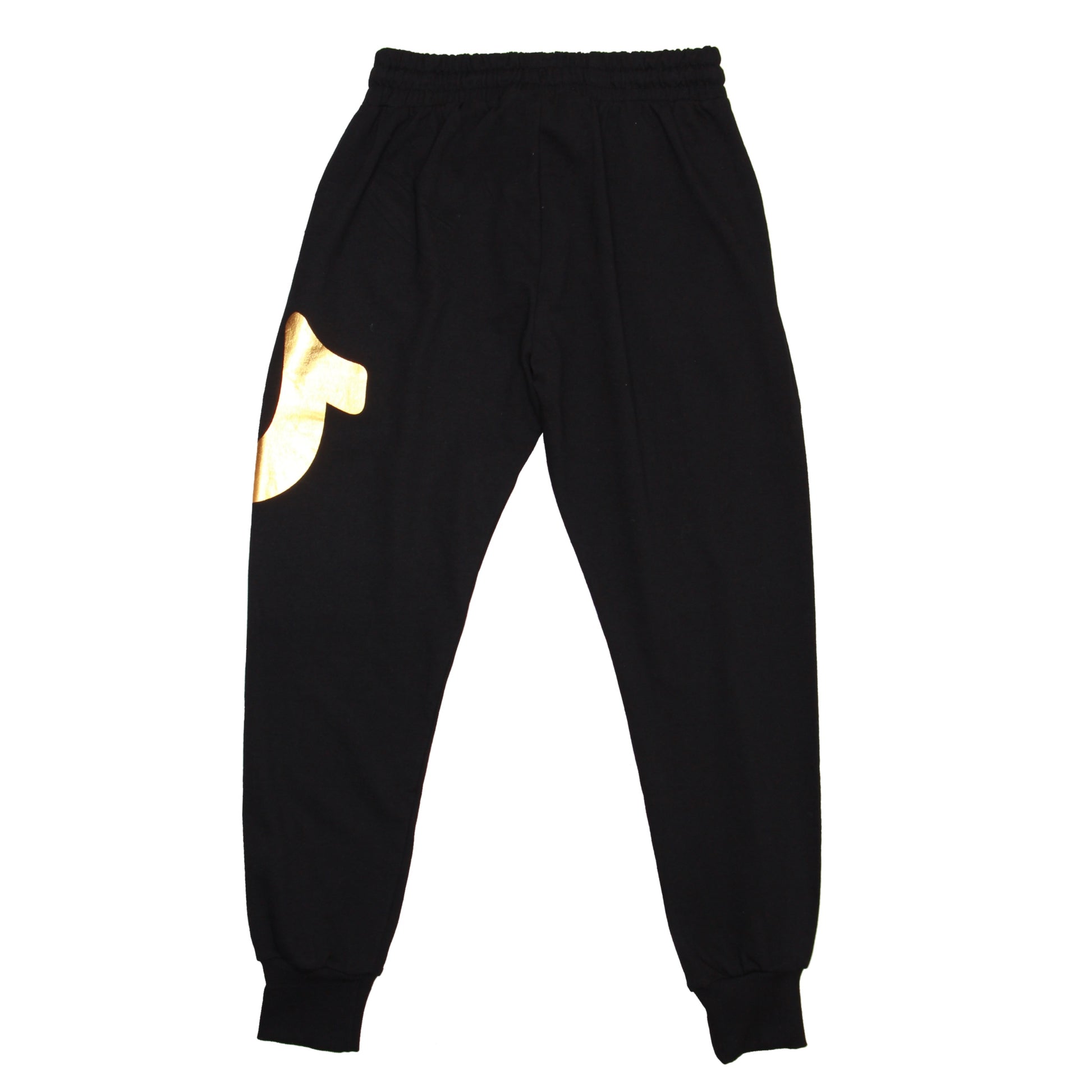 True Religion Men's Black Horseshoe Logo Graphic Joggers Sweatpants
