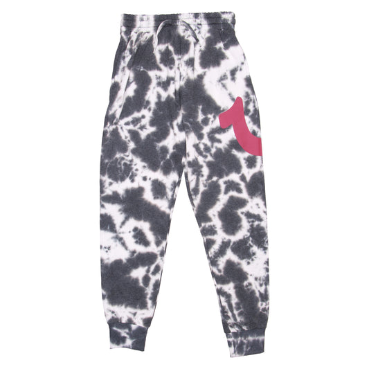 True Religion Men's Black Logo Tie-Dye Joggers Sweatpants