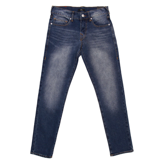 True Religion Geno Single Needle Men's Dark Humid Wash Relaxed Slim Jeans