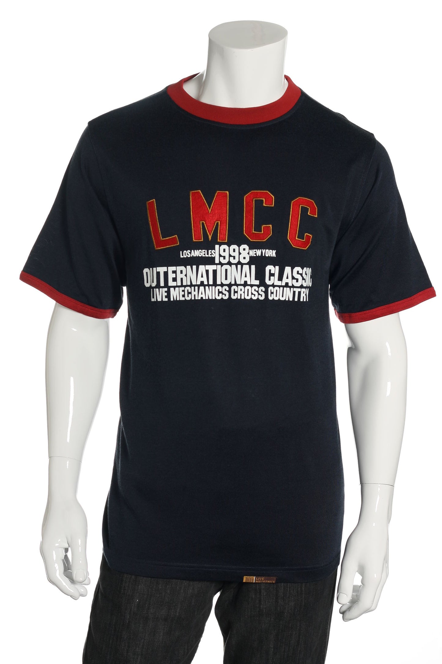 Live Mechanics Men's Blue Graphic T-Shirt