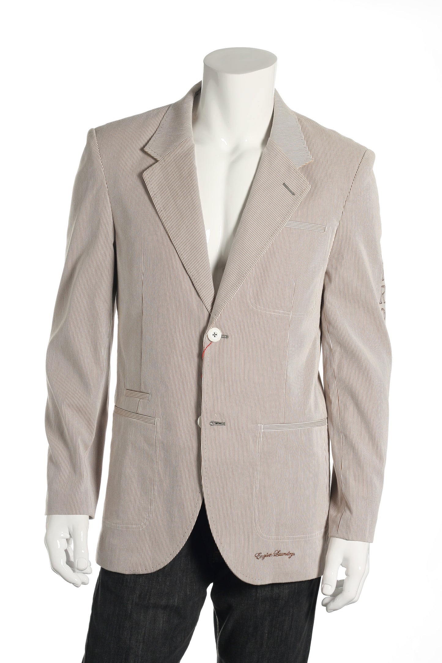 English Laundry Mens Mauve Pinstripe Cotton 2 Button Sport Coat Suit Jacket