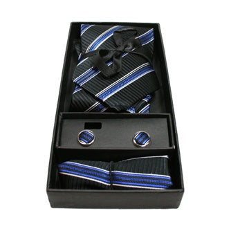 Tie Gift Box Set Necktie Cufflinks Handkerchief Men