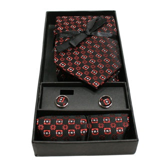 Tie Gift Box Set Necktie Cufflinks Handkerchief Men