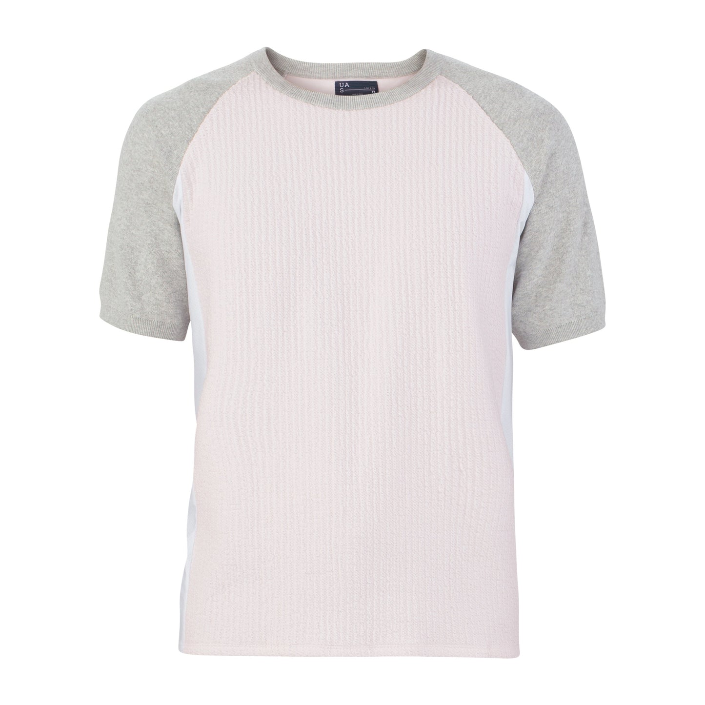 Under Armour 'UAS' Mens Gray Wolf Color Block Textured T-Shirt