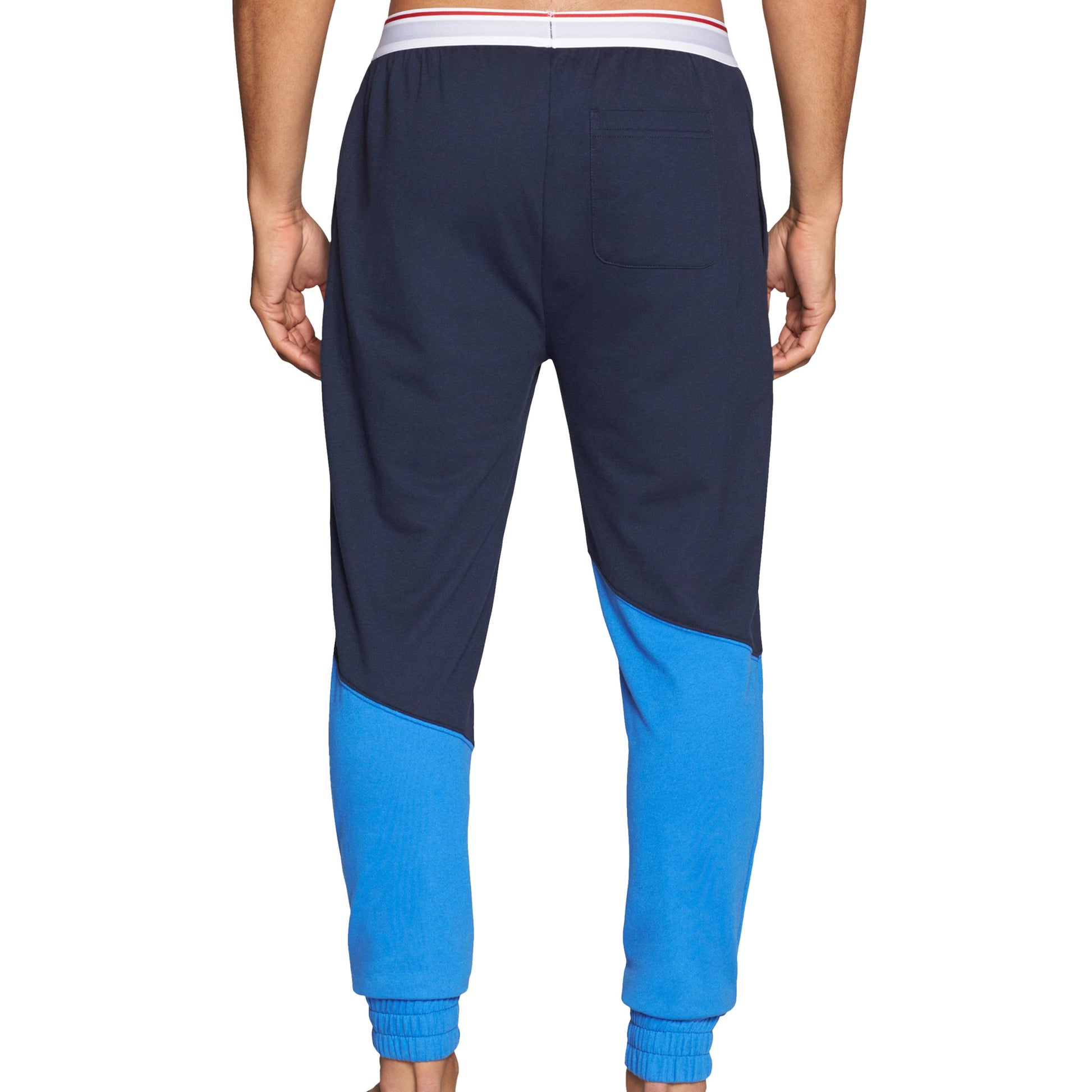 Tommy Hilfiger Mens Blues Color Block Pajama Sweat Pants