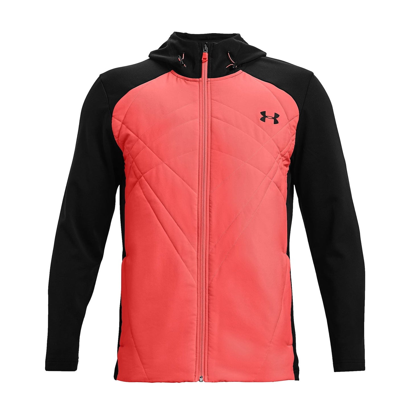 Under Armour Sprint Hybrid Mens Venom Red Color Block Hooded Jacket