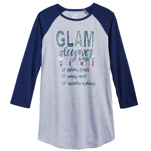 Max & Olivia Girls 2-Pc. Sleep Mask & Nightshirt Pajama