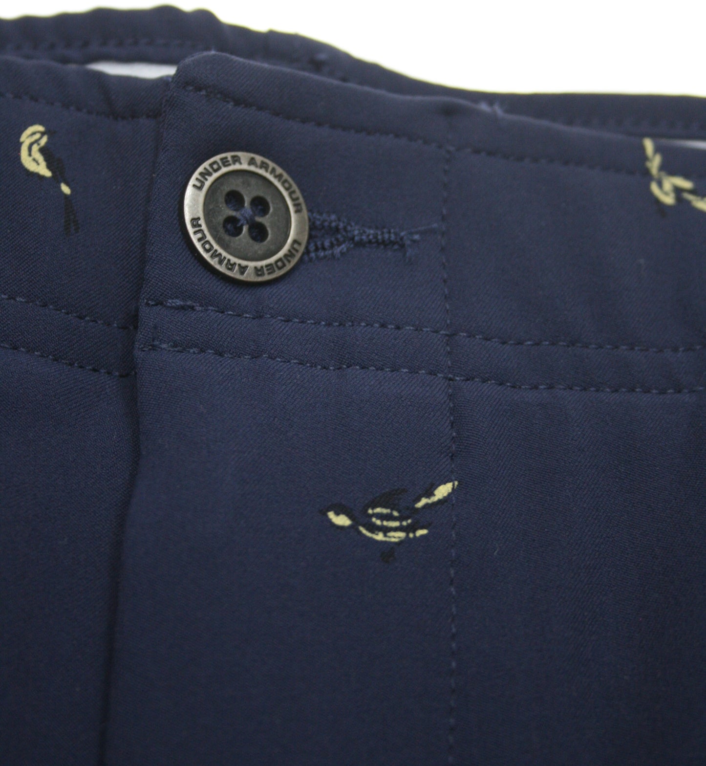 Under Armour UA Golf Men's Navy Bridie Printed Flat Front Walking Shorts