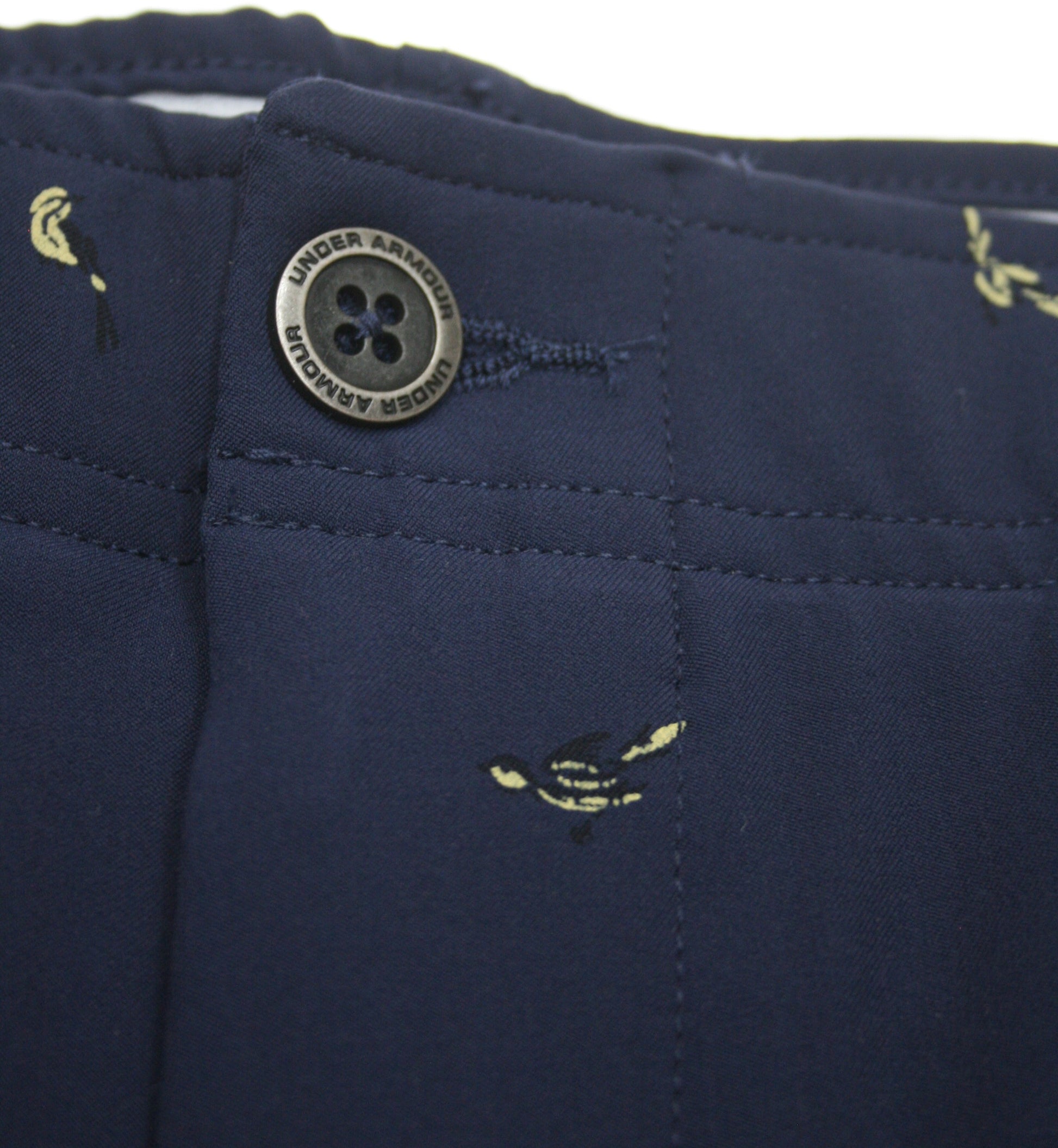Under Armour UA Golf Men's Navy Bridie Printed Flat Front Walking Shorts