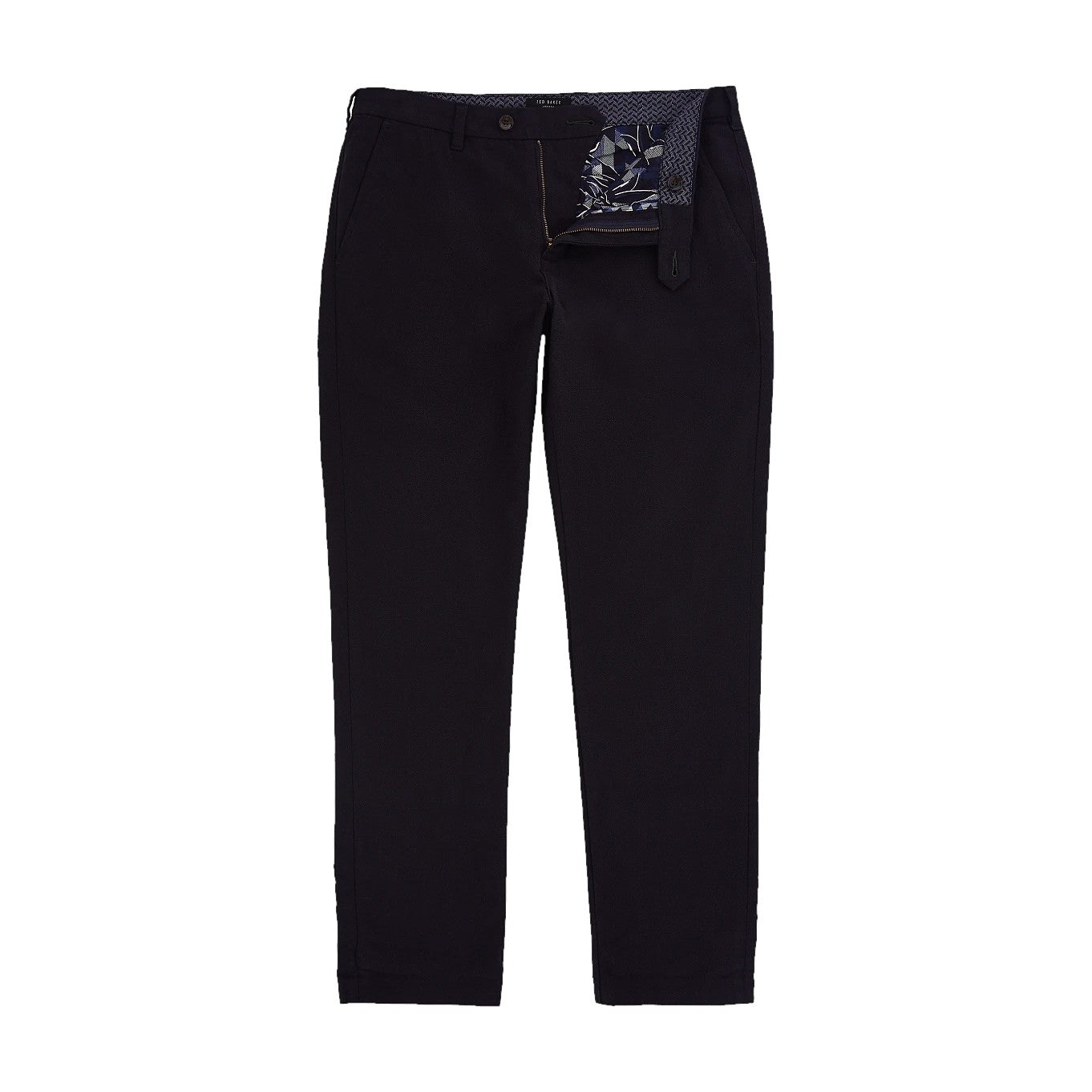 Ted Baker Koossic Mens Classic Fit Navy Brushed Cotton Chino Pants