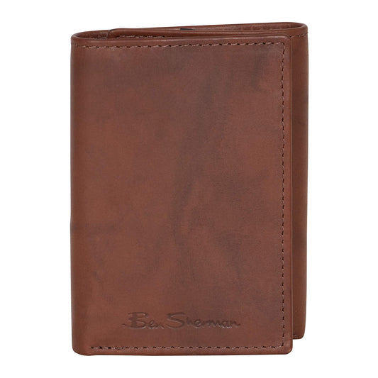 Ben Sherman 'Manchester' Men's Tri-Fold Wallet 3-Fold Wallet (Tan) $60