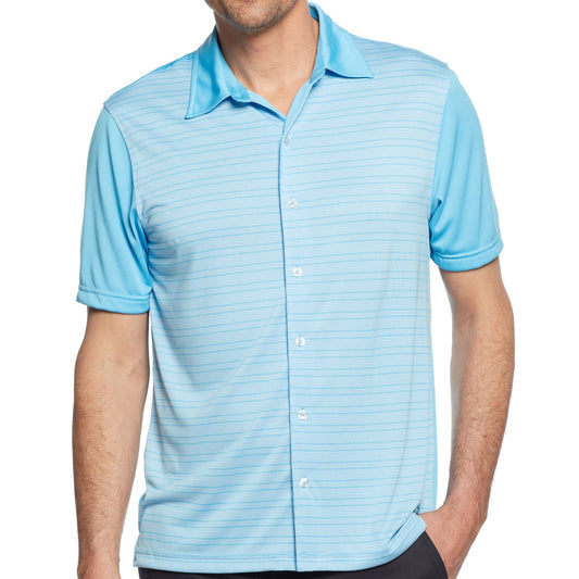 John Ashford Mens Waterfront Striped Short Sleeve Button Down Shirt