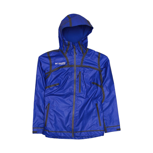 Columbia OutDry II Media Womens Blue Stretch Hooded Shell Jacket