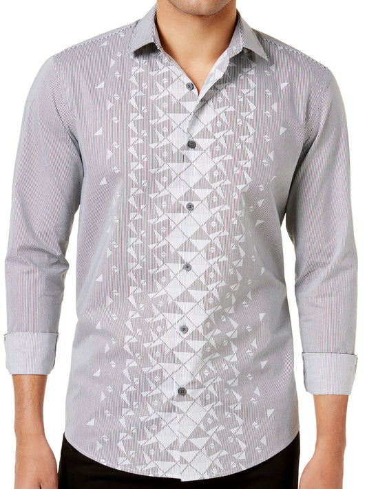 Alfani Mens White Button Down Shirt