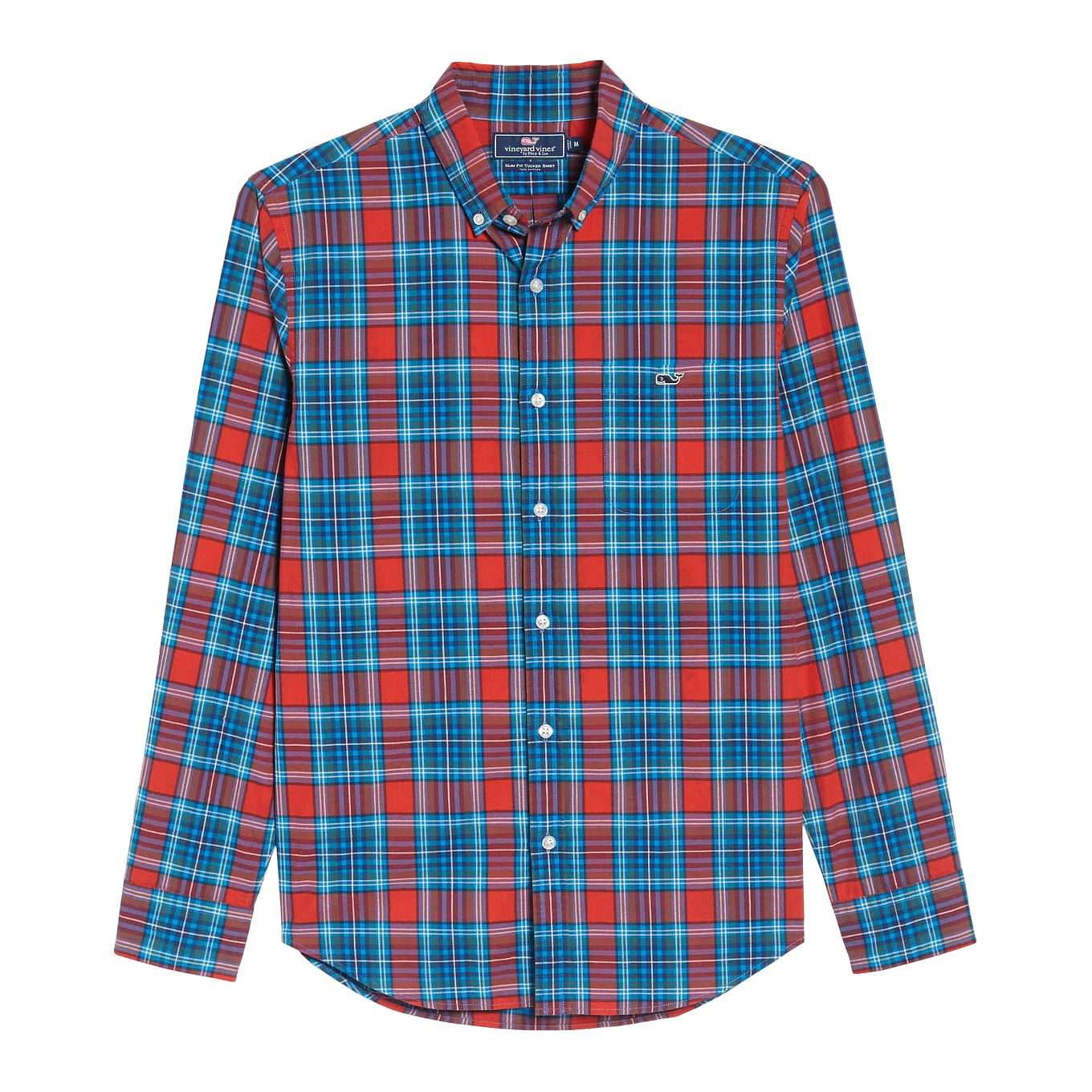 Vineyard Vines Tucker Mens Tomato Check Walker Point Plaid Button Down Shirt