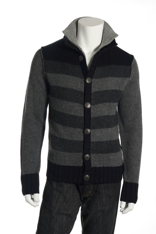 American Blue Men's Gray Cardigan Sweater