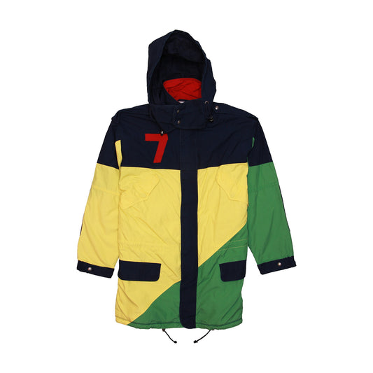 Polo Ralph Lauren Mens Navy/Yellow Color Block Sailing Anorak Jacket