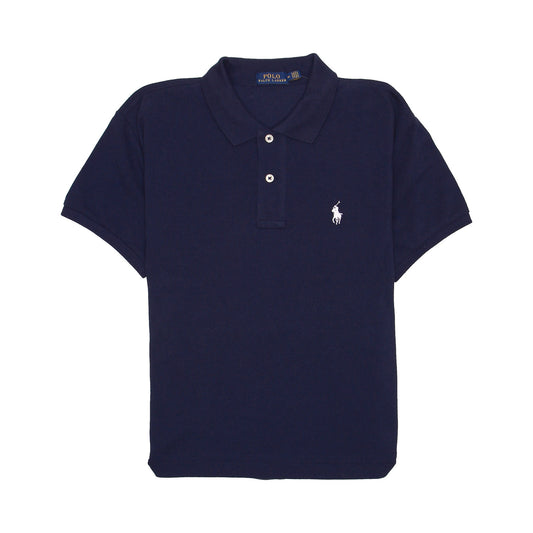 Polo Ralph Lauren Women's Newport Navy Cropped Cotton Mesh Polo
